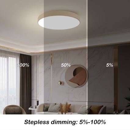 Brilagi - LED laelamp POOL LED / 100 W / 230 V, 3000/4000/6000 K, Ø 80 cm, beež