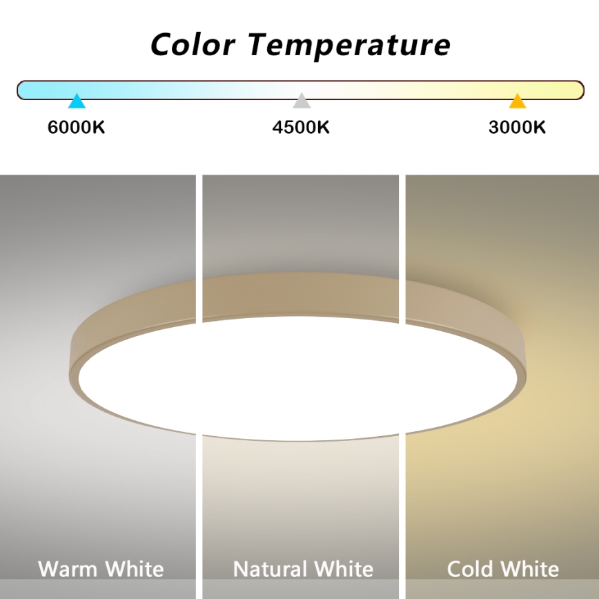 Brilagi - LED laevalgusti POOL LED/128W/230V 3000/4000/6000K Ø 100 cm beež