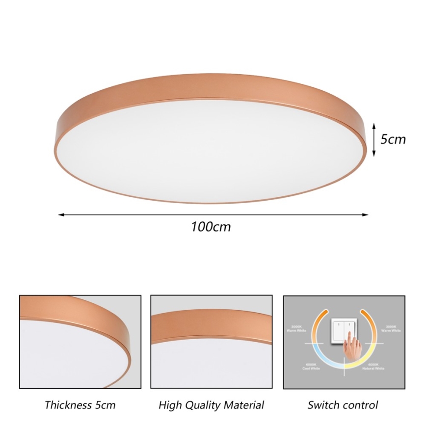 BRILAGI - LED-laelamp POOL LED/128W/230V 3000/4000/6000K läbimõõt 100 cm vaskne