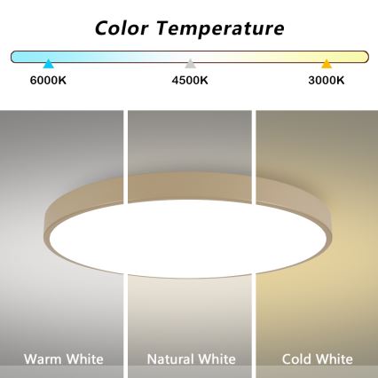 Brilagi - LED laevalgusti POOL LED/128W/230V 3000/4500/6000K Ø 100 cm beež