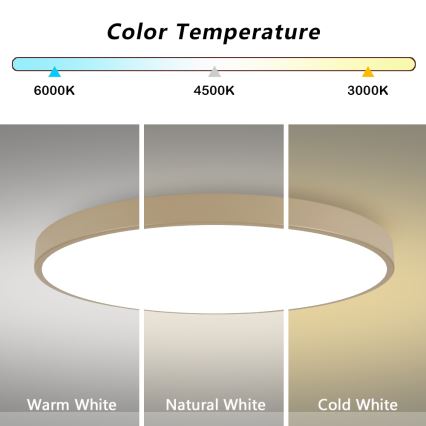 Brilagi - LED laelamp POOL LED/180W/230V 3000/4000/6000K läbimõõt 120 cm beež
