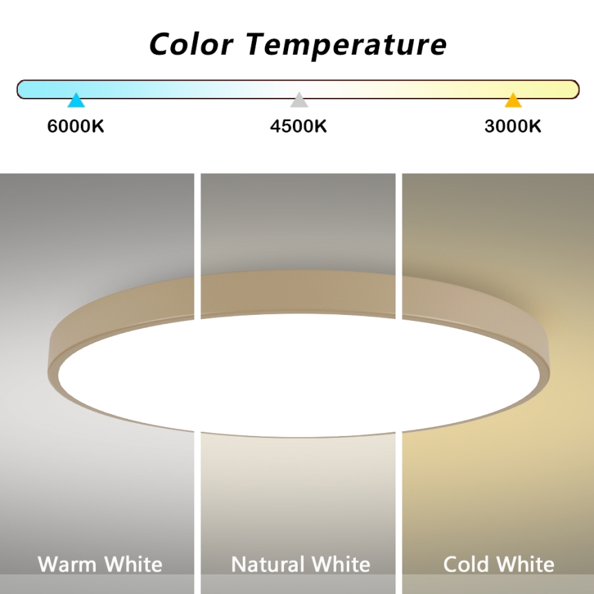 Brilagi - LED laelamp POOL LED/180W/230V 3000/4000/6000K läbimõõt 120 cm beež
