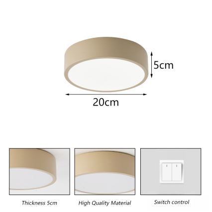 Brilagi - LED laelamp POOL LED/18W/230V 3000/4000/6000K läbimõõt 20 cm beež