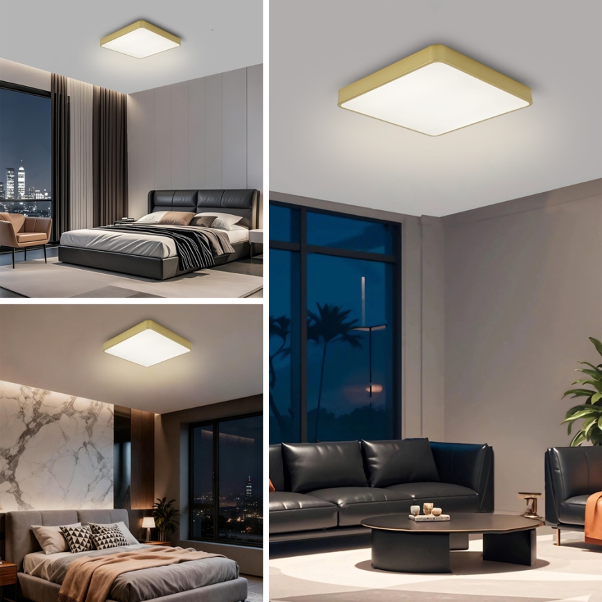 Brilagi - LED laelamp POOL LED/36W/230V 3000/4000/6000K 40x40 cm kuldne