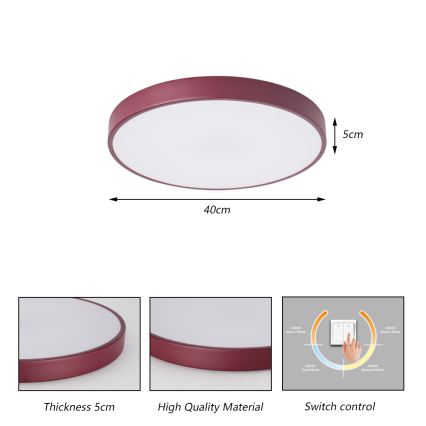 Brilagi - LED laevalgusti POOL LED/48W/230V 3000/4000/6000K läbimõõt 40 cm bordoo