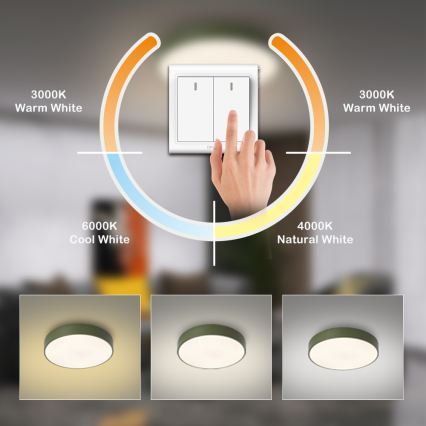 Brilagi - LED laelamp POOL LED/48W/230V 3000/4000/6000K läbimõõt 40 cm roheline