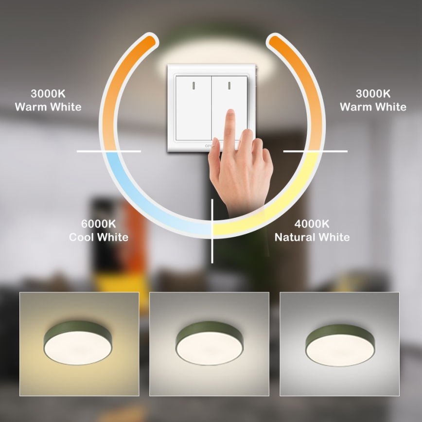 Brilagi - LED laelamp POOL LED/48W/230V 3000/4000/6000K läbimõõt 40 cm roheline