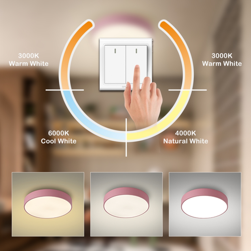 Brilagi - POOL LED laelamp 48W/230V 3000/4000/6000K läbimõõt 40 cm roosa