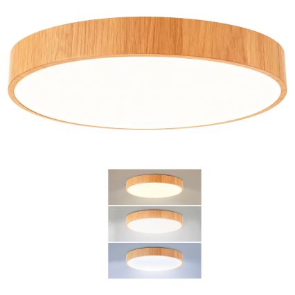Brilagi - LED laelamp POOL LED/48W/230V 3000/4000/6000K läbimõõt 40 cm puidutooni viimistlus