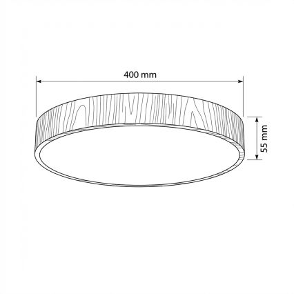 Brilagi - LED laelamp POOL LED/48W/230V 3000/4000/6000K läbimõõt 40 cm puidutooni viimistlus