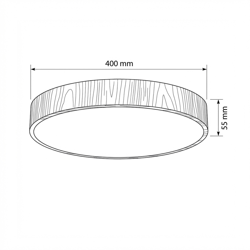 Brilagi - LED laelamp POOL LED/48W/230V 3000/4000/6000K läbimõõt 40 cm puidutooni viimistlus