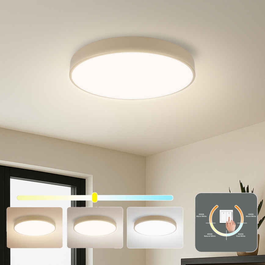 Brilagi - LED laelamp POOL LED/48W/230V 3000/4500/6000K, Ø 40 cm, beež
