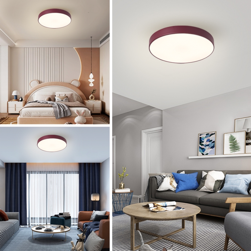 Brilagi - POOL LED laevalgusti 60W/230V, 3000/4000/6000K, läbimõõt 50 cm, bordoopunane