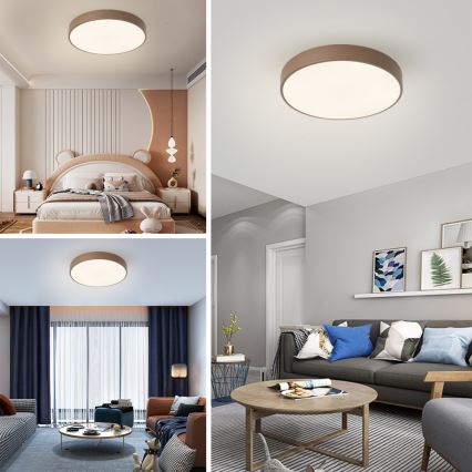 Brilagi - LED laelamp POOL LED/60W/230V 3000/4000/6000K, läbimõõt 50 cm, pruun