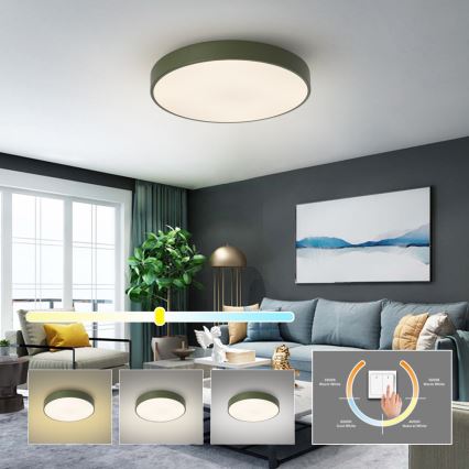 Brilagi - LED laevalgusti POOL LED/60W/230V 3000/4000/6000K, läbimõõt 50 cm, roheline