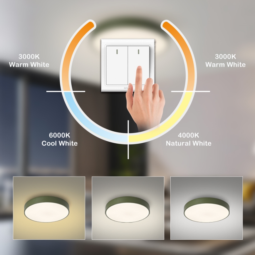 Brilagi - LED laevalgusti POOL LED/60W/230V 3000/4000/6000K, läbimõõt 50 cm, roheline