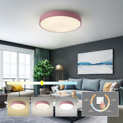 Brilagi - LED-laelamp POOL LED/60W/230V 3000/4000/6000K läbimõõt 50 cm roosa