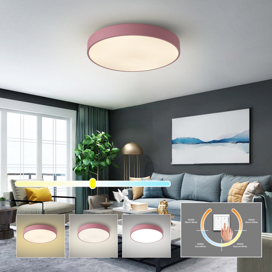 Brilagi - LED-laelamp POOL LED/60W/230V 3000/4000/6000K läbimõõt 50 cm roosa