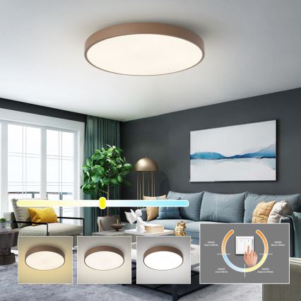 Brilagi - LED laelamp POOL LED/60W/230V 3000/4000/6000K läbimõõt 60 cm pruun