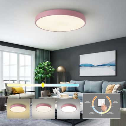 Brilagi - LED laevalgusti POOL LED/60W/230V 3000/4000/6000K läbimõõt 60 cm roosa