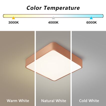 BRILAGI - LED laelamp POOL SQUARE LED/36W/230V 3000/4000/6000K 40x40 cm pronks