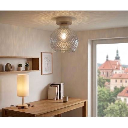 BRILAGI - LED laelamp RETRO GLASS 1xE27/60W/230V läbimõõt 18 cm beež/suitsuhall