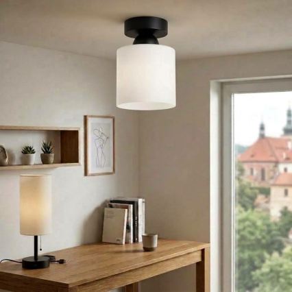 BRILAGI - LED laelamp RETRO GLASS 1xE27/60W/230V läbimõõt 10 cm must/valge