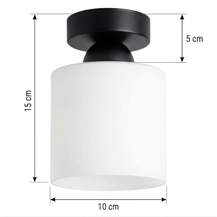 BRILAGI - LED laelamp RETRO GLASS 1xE27/60W/230V läbimõõt 10 cm must/valge
