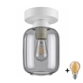 BRILAGI - LED laelamp RETRO GLASS 1xE27/60W/230V läbimõõt 14 cm valge/suitsuhall