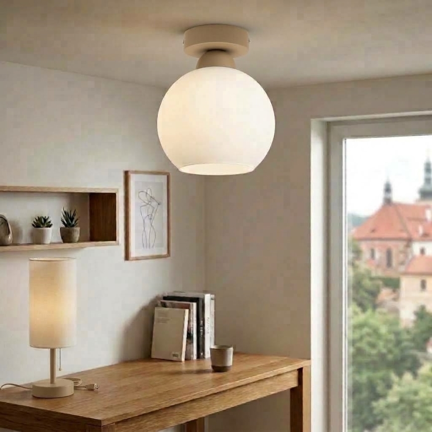 BRILAGI - LED laelamp RETRO GLASS 1xE27/60W/230V läbimõõt 15 cm beež/valge