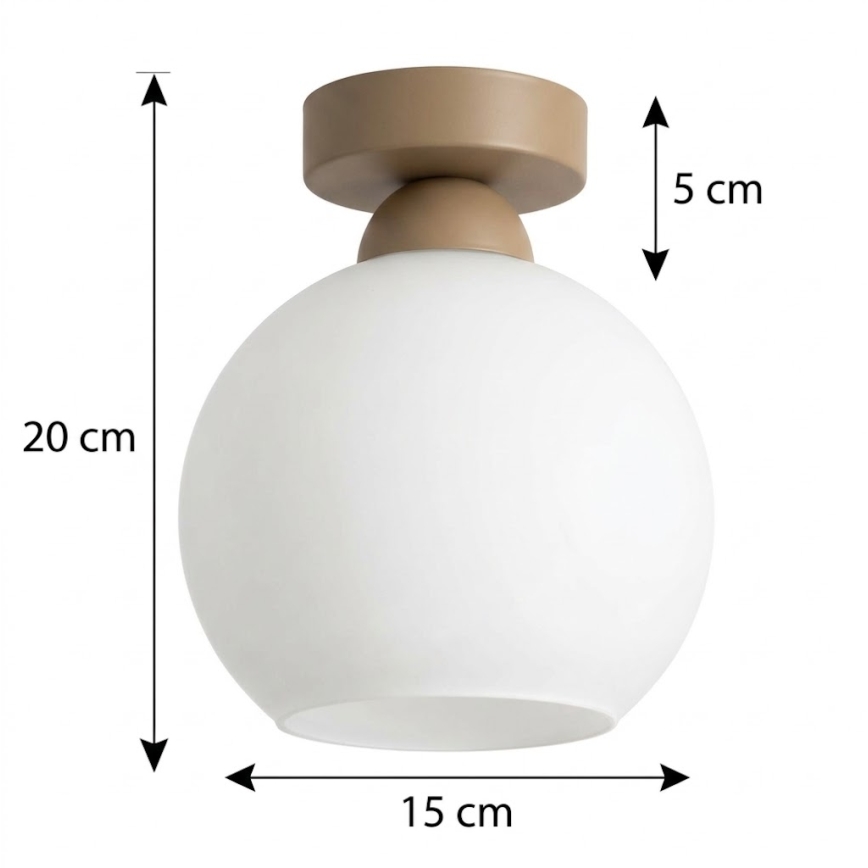 BRILAGI - LED laelamp RETRO GLASS 1xE27/60W/230V läbimõõt 15 cm beež/valge