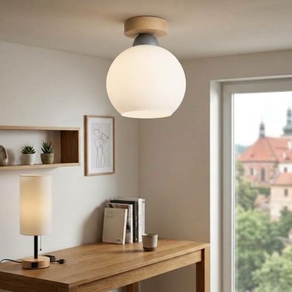 BRILAGI - LED laelamp RETRO GLASS 1xE27/60W/230V läbimõõt 15 cm tamm/valge