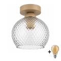 BRILAGI - LED laelamp RETRO GLASS 1xE27/60W/230V läbimõõt 18 cm beež/suitsuhall