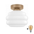 BRILAGI - LED laelamp RETRO GLASS 1xE27/60W/230V läbimõõt 20 cm beež/valge