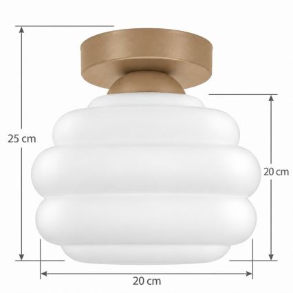 BRILAGI - LED laelamp RETRO GLASS 1xE27/60W/230V läbimõõt 20 cm beež/valge