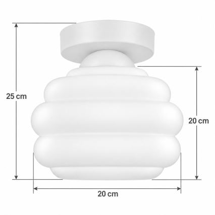BRILAGI - LED laelamp RETRO GLASS 1xE27/60W/230V läbimõõt 20 cm valge/valge