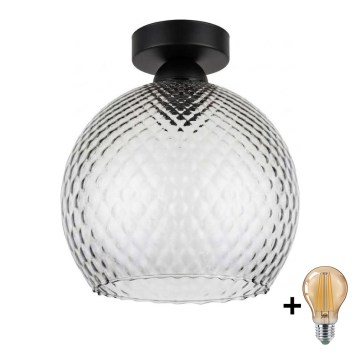 BRILAGI - LED laelamp RETRO GLASS 1xE27/60W/230V läbimõõt 25 cm must/suitsuhall
