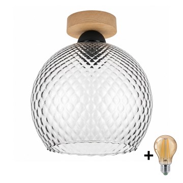 BRILAGI - LED laelamp RETRO GLASS 1xE27/60W/230V läbimõõt 25 cm tamm/suitsuhall