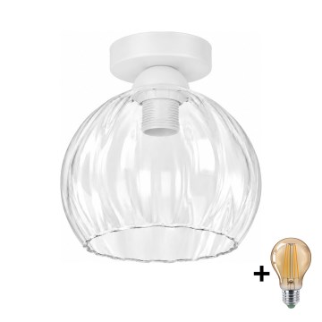 BRILAGI - LED laelamp RETRO GLASS 1xE27/60W/230V läbimõõt 25 cm valge/läbipaistev