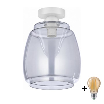 BRILAGI - LED laelamp RETRO GLASS 1xE27/60W/230V läbimõõt 26 cm valge/suitsuhall