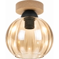 BRILAGI - LED laelamp RETRO GLASS 1xE27/60W/230V Ø 18 cm tamm/suitsune beež