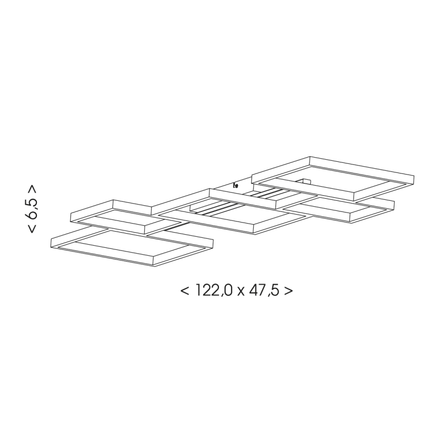 Brilagi - LED laelamp SHIFT LED/42W/230V 4000K 47,5x122 cm must