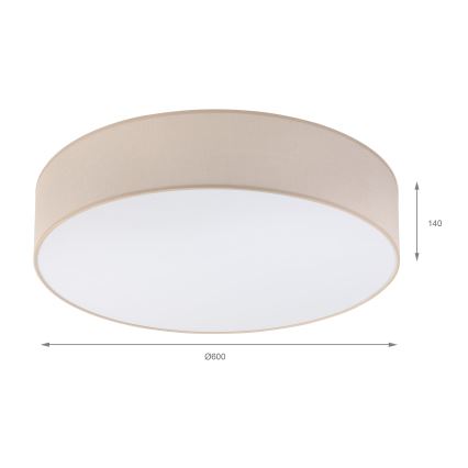 Brilagi - LED laelamp SIRIJA 4xE27/15W/230V läbimõõt 60 cm beež