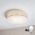 Brilagi - LED laelamp SIRIJA 4xE27/15W/230V, läbimõõt 60 cm, kreemjas
