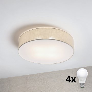 Brilagi - LED laelamp SIRIJA 4xE27/15W/230V, läbimõõt 60 cm, kreemjas