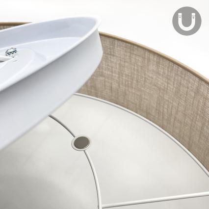 Brilagi - LED laelamp SIRIJA 4xE27/60W/230V, läbimõõt 60 cm, beež