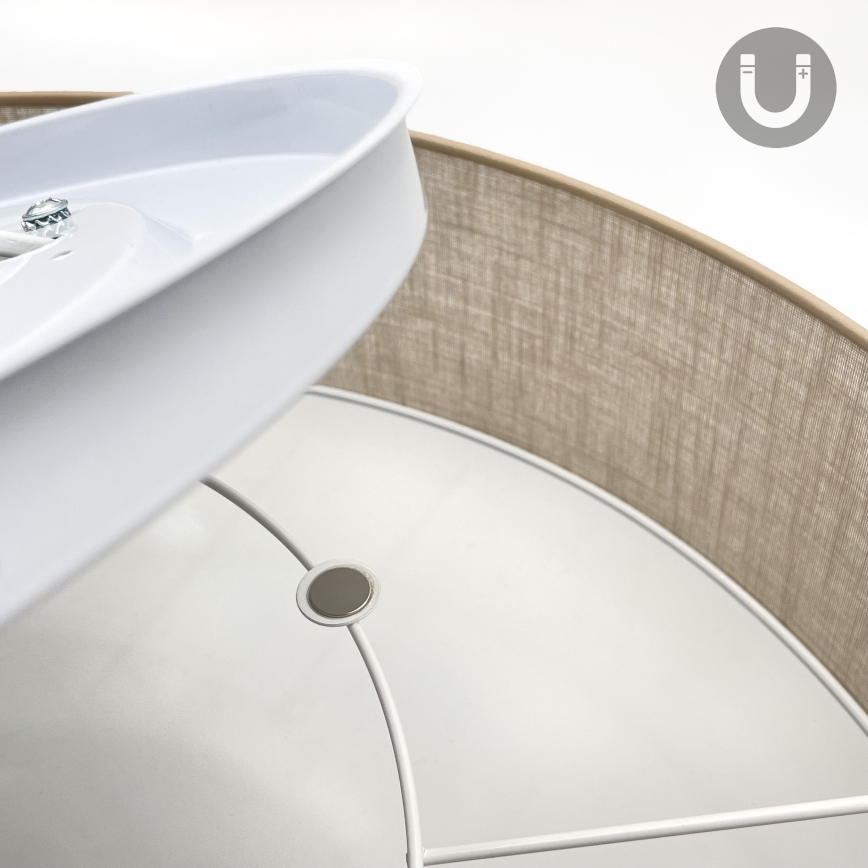 Brilagi - LED laelamp SIRIJA 4xE27/60W/230V, läbimõõt 60 cm, beež