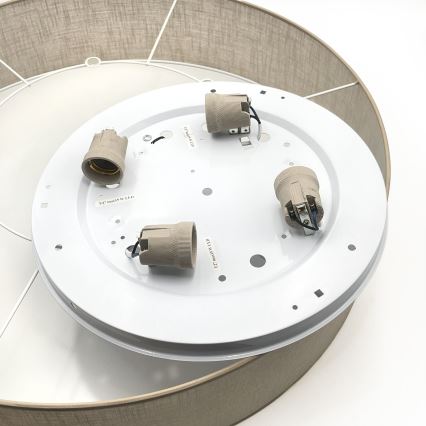 Brilagi - LED laelamp SIRIJA 4xE27/60W/230V, läbimõõt 60 cm, beež