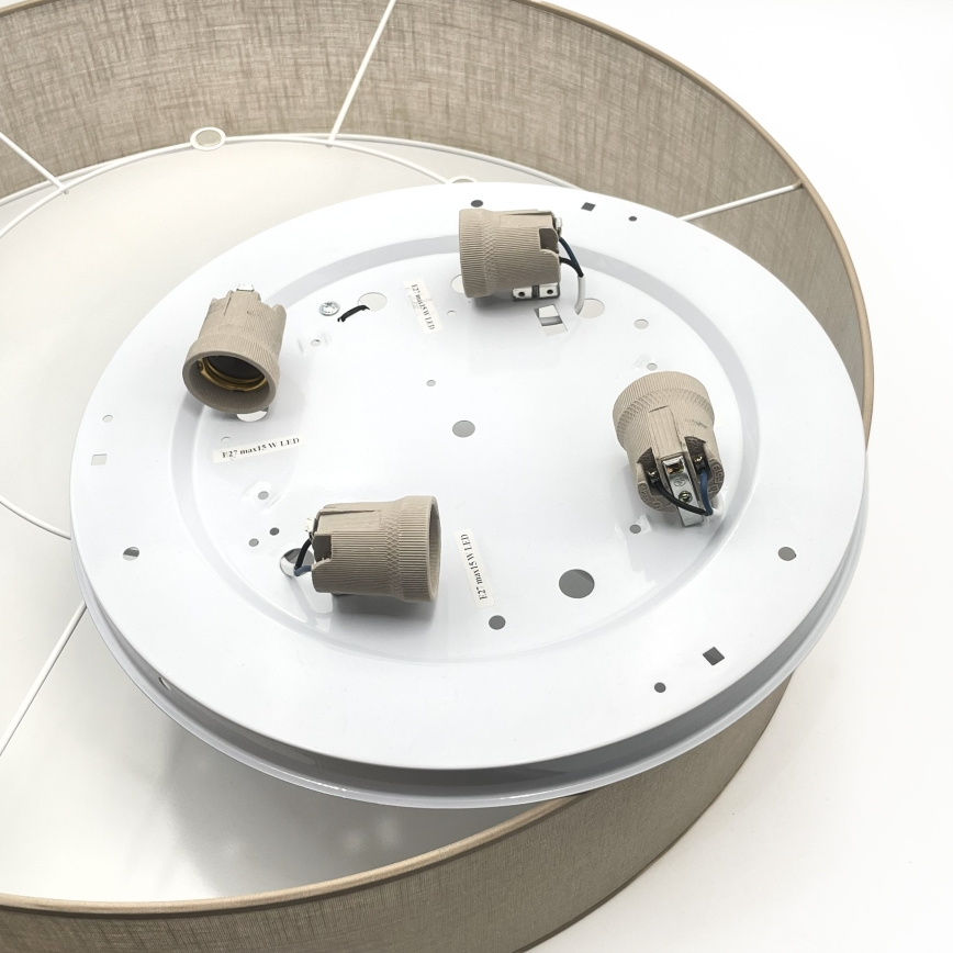 Brilagi - LED laelamp SIRIJA 4xE27/60W/230V, läbimõõt 60 cm, beež