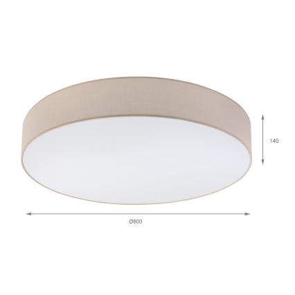 Brilagi - LED laelamp SIRIJA 6xE27/15W/230V, läbimõõt 80 cm, beež